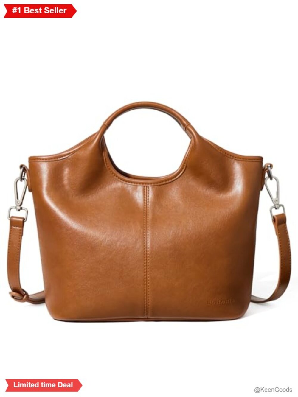Vegan Leather Satchel Crossbody Bag Zip Top Handle Removable Strap Small